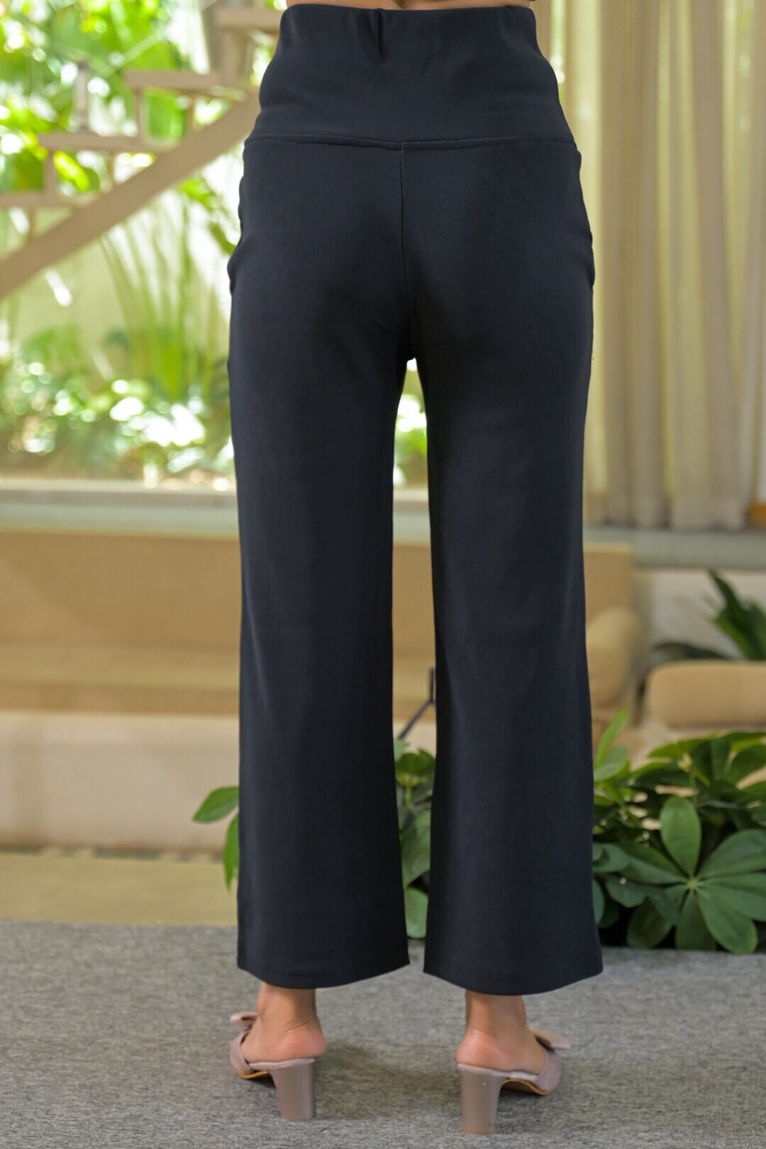 Dark Grey Stretch Waist Maternity Comfort Trouser