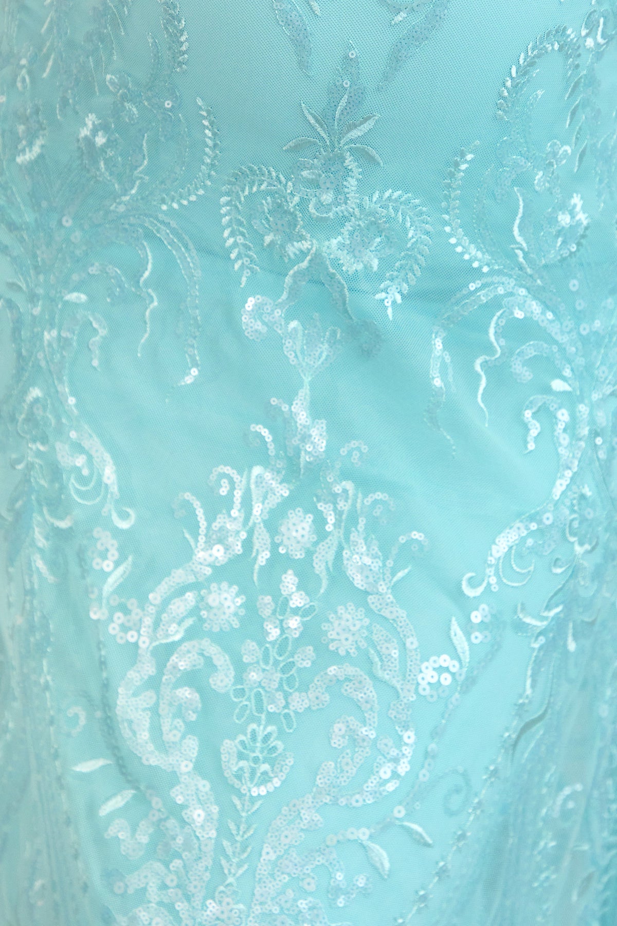 Sabriel Turquoise Lace Bandeau-Neck Maternity Midi Dress With Collar Detail