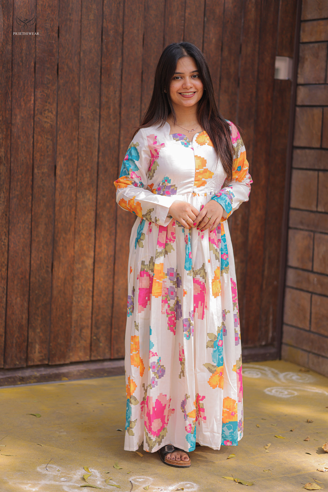 Floral Printed Maternity Dress